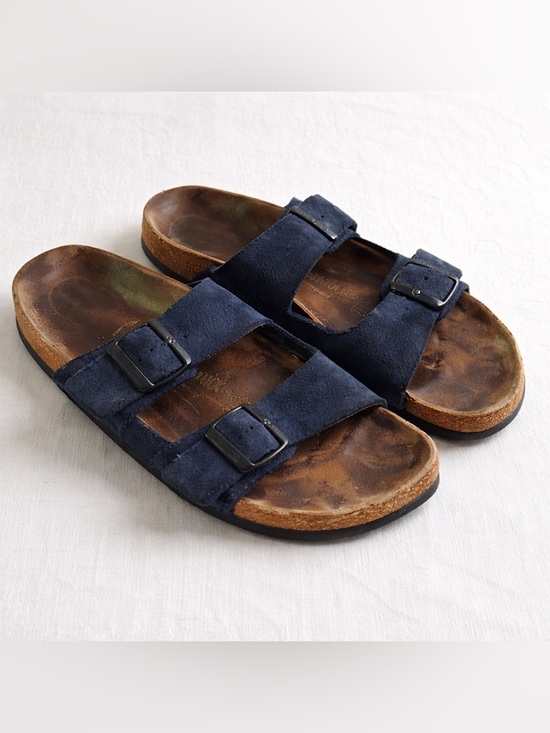 Birkenstock Other - Birkenstock Arizona Soft Footbed Sandals Navy Suede Size 41 US Men 8 Women 10